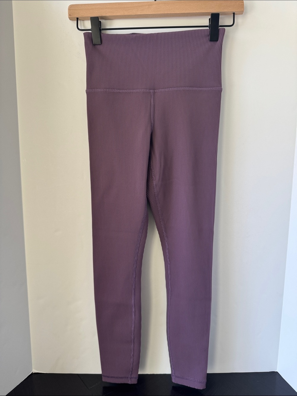 Athleta Elation Ribbed Purple High-Waist Leggings XSP